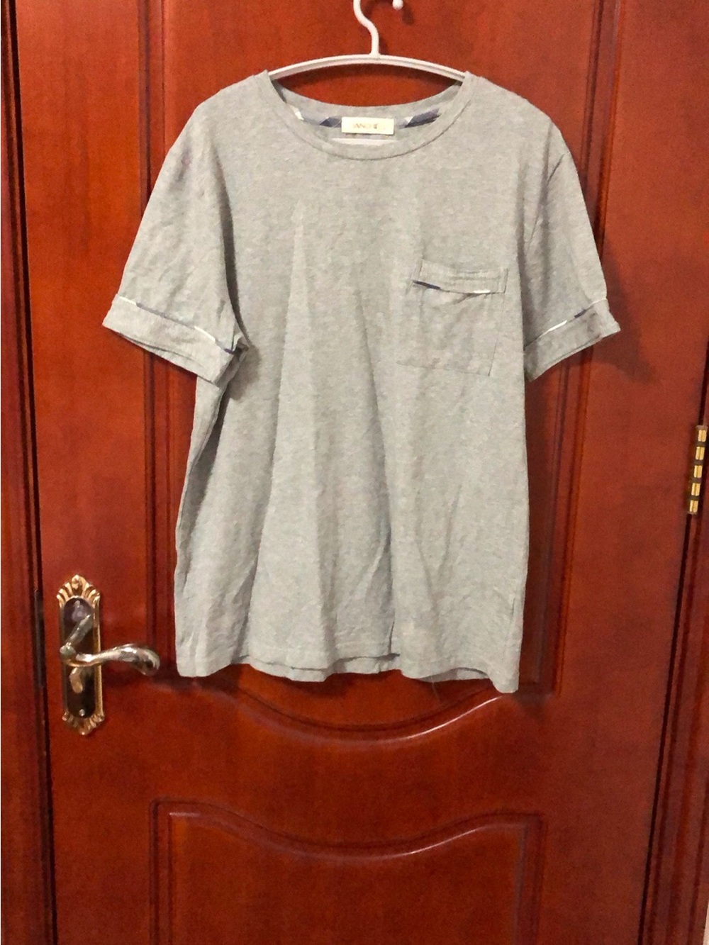 💫Casual Grey Short Sleeve Pocket Tee